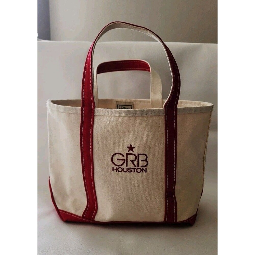 Vintage Bean 90s Boat & Tote Canvas Bag Red And White USA George  Brown Houston